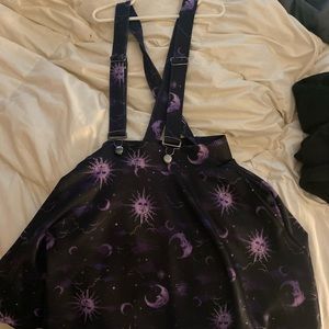 Hot Topic Celestial Suspender Skirt